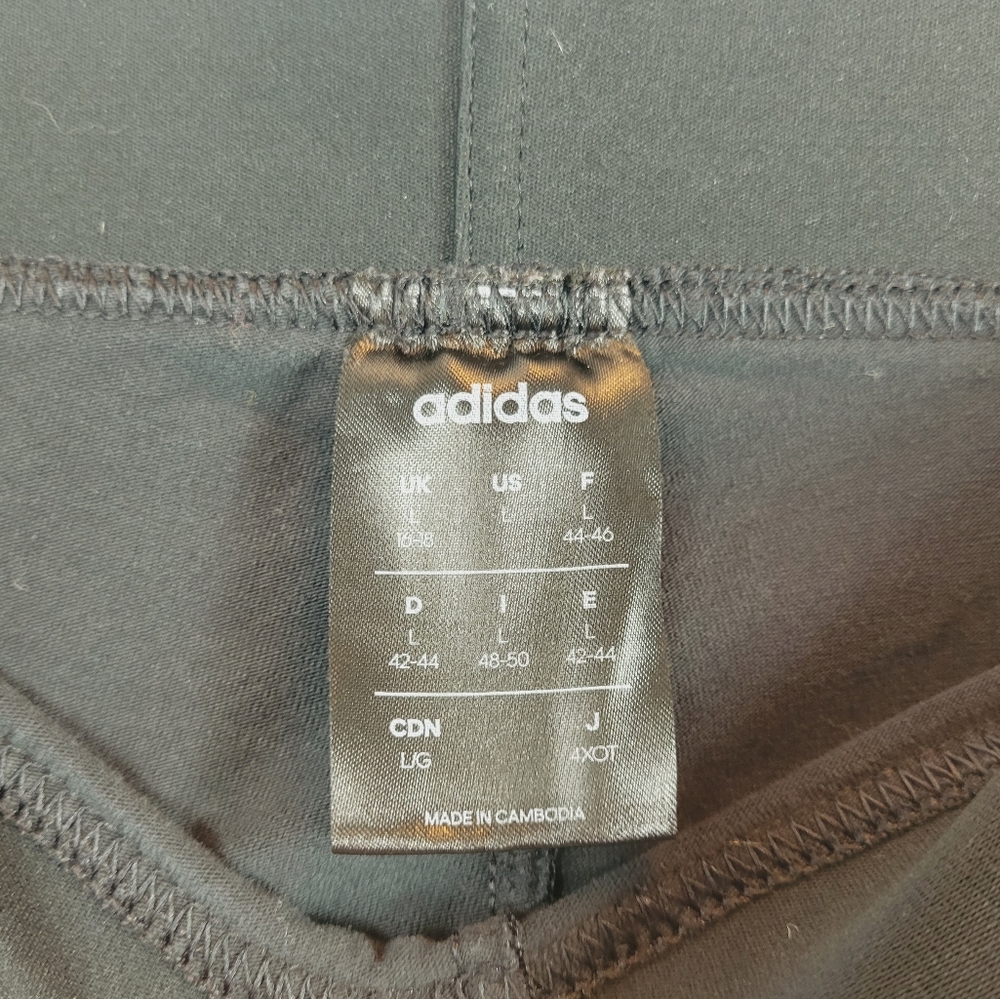 ⭕️SOLD⭕️Adidas Athletic Sport Black Leggings Womens Size Large - Picture 4 of 4